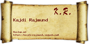 Kajdi Rajmund névjegykártya